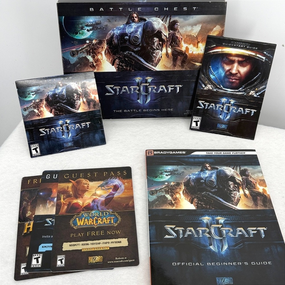 StarCraft 2 II Battle Chest PC Game US Version WIN MAC DVD Box Guest Access Only
